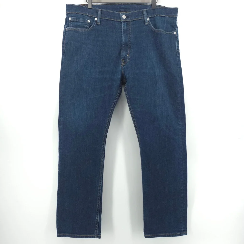 Levi's‎ Mens Jeans 513 Slim Straight 38x30 Blue Dark Wash Denim Classic